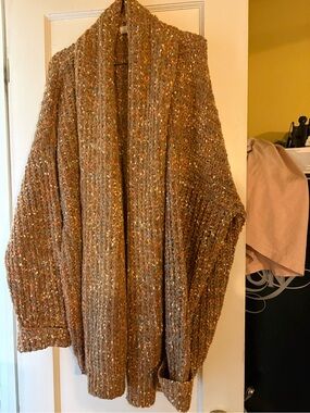 entro Multitone Speckled Brown Knit Cardigan